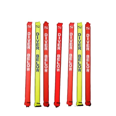 Diving SMB Suface Marker Buoy Nylon Used to Resist UV and Mildew with TPU Coated for Divers Multi-colored 150cm*15cm