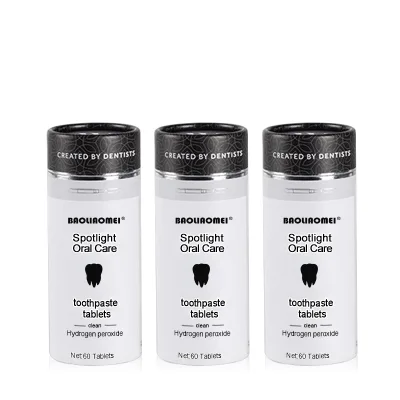 All Natural Whitening Charcoal and Coconut Oil Toothpaste Tablets Organic Stain Removal Whitening Travel Toothpaste Granules