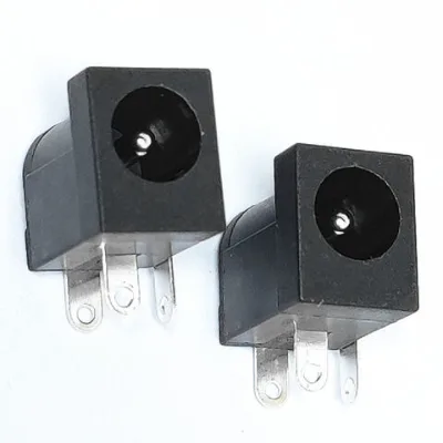 DC Power Barrel Connector Jack 3.5*1.3mm Black Plug Right Angle Female Socket DC SOCKET