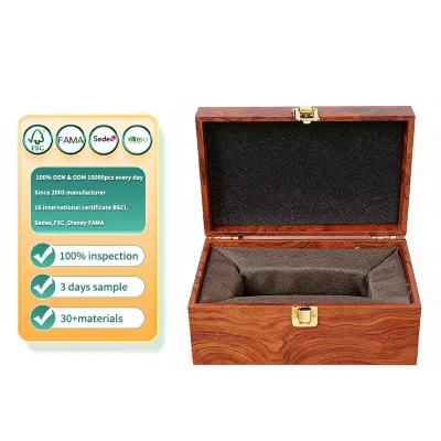 Customized High-end Vintage Wooden Storage Box Jewelry Display Box with Lock