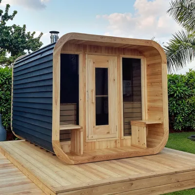 European Best Seller Modern Hemlock One Person Chamber Cube Sauna Cabin