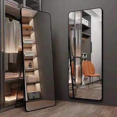 Wavy Flannel Wrapped Luxury Mirror Living Room Bedroom MOQ 50pcs Wholesale B2B Factory Direct OEM Custom