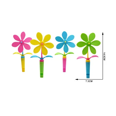 Factory Wholesale Kids Mini Pinwheel Flower Whistle Toys Plastic Windmill Noise Maker Party Favors Goodie Bag Fillers