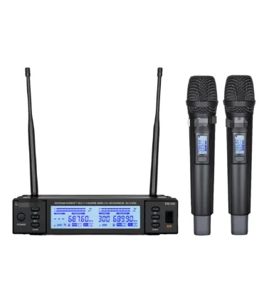 Uhf Dual Channel Handheld Wireless Dynamic Mic Vocal Wireless Microphone for KTV Stage Skm9000