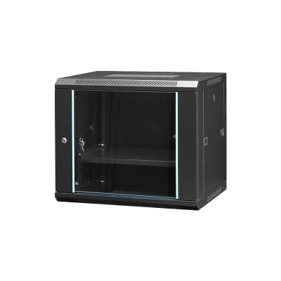 Outdoor 6-18u Powder Coated Structure Data Sound Proof Center Wall Mounted Network Rack Cabinet with Fan 9u