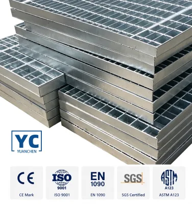 Power Plant Boiler Access Walkway Made From Serrated Carbon Steel Metal Grating