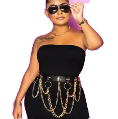 Women's Punk Body Chain Belt Personalized Retro Tassel All-match Multi-layer Chain Leather Sexy Waist Belt