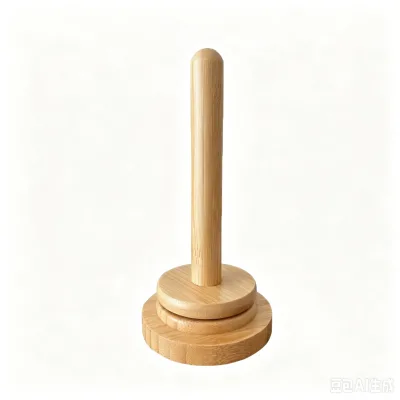 Wooden Modern Minimalist Rotating Yarn Stand Thread Spool Holder Ball Winder Portable Storage Rack for Sewing Single Tier