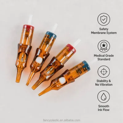 STALYX Professional Disposable Tattoo Cartridge Needles ULTRA Series Safety Membrane Laser-Etched Specs Stainless Steel
