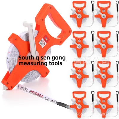 Custom Logo Soft Steel Fiber Shelf Ruler Mini 30.50m 100m Tape Measure for Body Engineering Shake Proof Design with Satchel