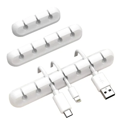 Cable Organizer 3 5 7 Slot Plastic Wall Mount Charging Wire Holder for USB Data Cables Durable Design