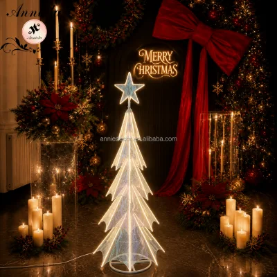 ANNIELU 1.9m LED Christmas Tree Floor Lamp Shaped Standing Light for Christmas Decor Holiday Party New Year Living Room Bedroom