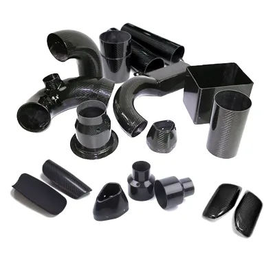 High Strength Light Weight Carbon Fiber Auto Intake Pipe Carbon Fiber Bent Tube Auto Accessories