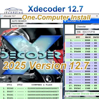 Newest Xdecoder 12.7 DTC OFF Software Without Keygen DTC Remover Remote Install Removing Error Codes