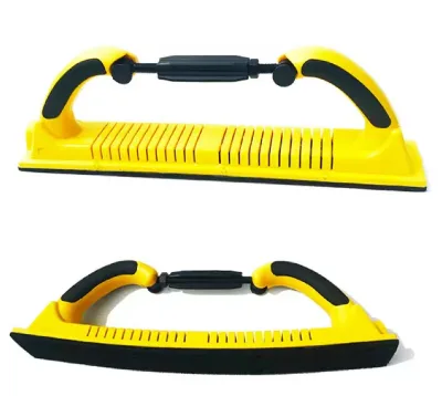 70x400mm Yellow Durable Longboard Dust Free Vacuum Elastic Hand Sanding Block for Woodworking Metalworking