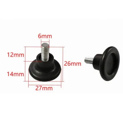 Factory Direct Corrosion Resistant Plastic Feet Leveling Feet Adjustable for Dining Table for Office Desk with Threaded Stem