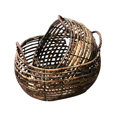 Hot Sale Wholesale Eco-friendly Handmade Cane Willow Wicker Kids Rattan Storage Basket Baskets With Handle