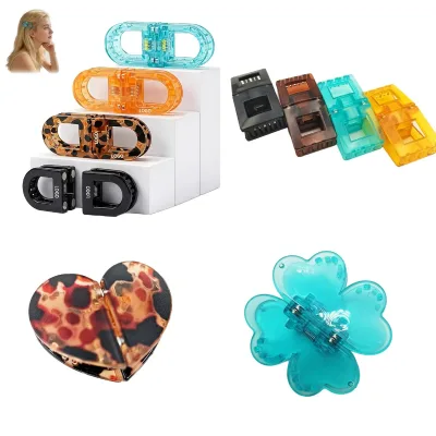 AITONGSmart Magnetic Hair Clip Unisex PC Material Gradient Color Sweet Style Daily Use Multifunction