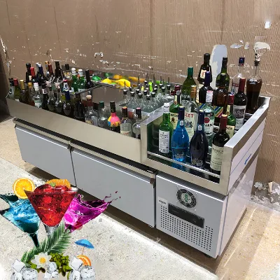 Commercial Multi Function Bartending Prep Counter bar Stainless Smooth Club Cocktail Station
