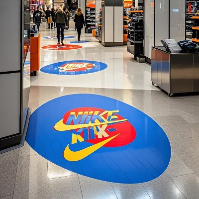 Custom PVC Vinyl Stickers for Shopping Mall Ground Advertising Indoor and Outdoor Use Promotion
