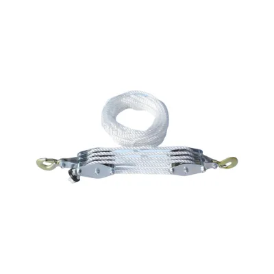 Rope Tension Pulley Blocks 1000kg Load Capacity 8" Wire Rope Diameter 600-4400 lb Construction Tools Hardware Tools