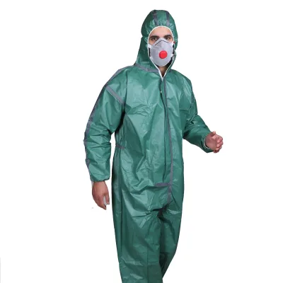 In Stock Hospital Doctor Safety Industrial Safety Category III PPE Kit Protective Suit Hazmat Suit Disposable Coveralls