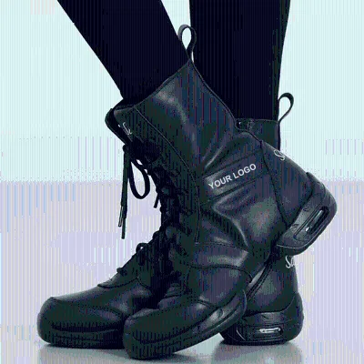 JW Classy Dance Shoes Black Leather Ballet Boots