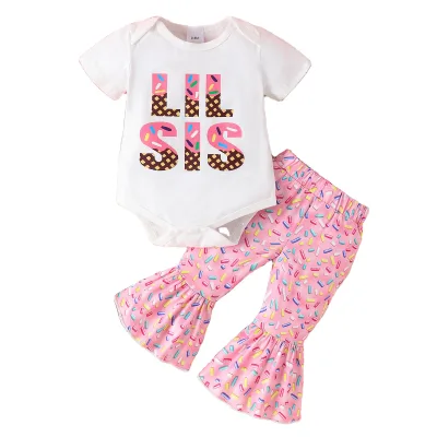 Baby Girls Fashion Set Cotton Top with Long Pants for 0-18 Months
