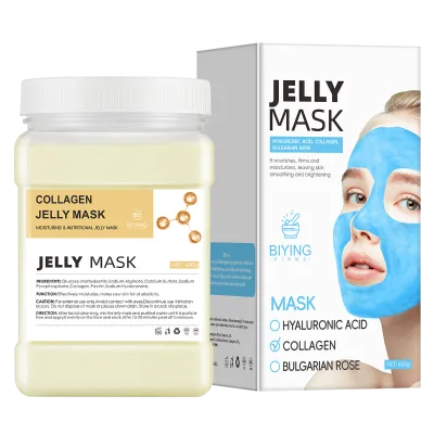 Collagen Soft Mask Powder Brightening Moisturizing Jar with Mask Bowl Brush Stick Blotting Type DIY Moisturizing Facial Mask