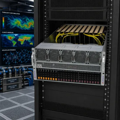 AI Rendering 10-GPU 5U Rack Server SYS-521GE-TNRT Dual Xeon 8TB GPU Server for 3D Animation and VFX