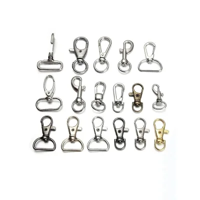 Wholesale Bulk Metal Aluminum Carabiner Clip Carabiners Steel Swivel Spring Belt Bolt Buckle Handbag Snap Hook for Bag Accessory