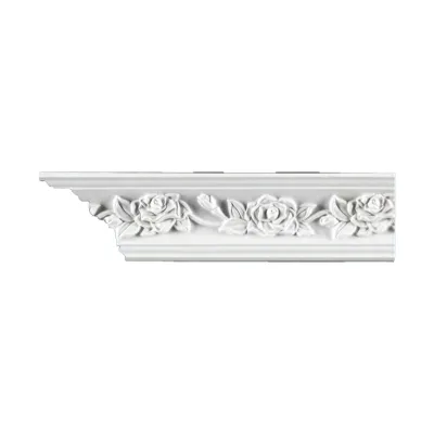 BD-8187 Limited Time Offer European Style Waterproof Eco-Friendly Painted 2.4 Meters Polyurethane Plain White Chair Rail Hotel