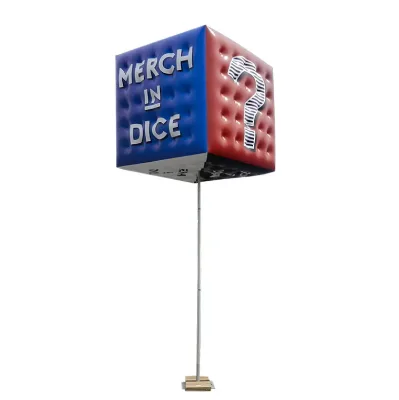 Custom logo Inflatable Cube Balloon, square Helium Balloon for Advertising