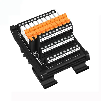 10 Channels Slim DIN Rail Mount DC5V 12V 24V SPST 6A HF41F Relay Module PLC Driver Board Output Amplifier Board