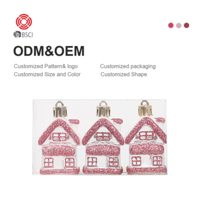 House  Shape  Painted Decorative Christmas Ornament