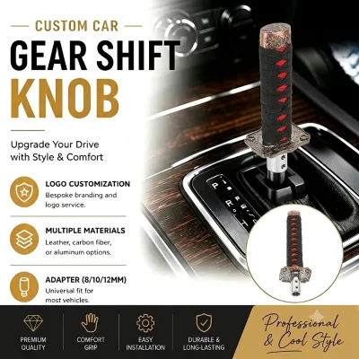 Manual-Shift Gear Knob Car Modification Personalized Samurai-Style Gear Lever Head