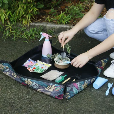 Plant Repotting Mat Large Foldable Gardening Indoor Outdoor Pads Waterproof Transplanting Potting Mat