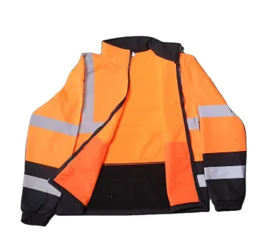 HBC Custom Men's  Night Riding Spring and Autumn Light Reflective Clothing Orange Black Matching Color Oxford Cloth