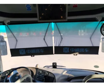 Large Truck-specific Front Windshield Sunshade with a Support Rod That Can Be Stopped at Any Position While Being Pulled.