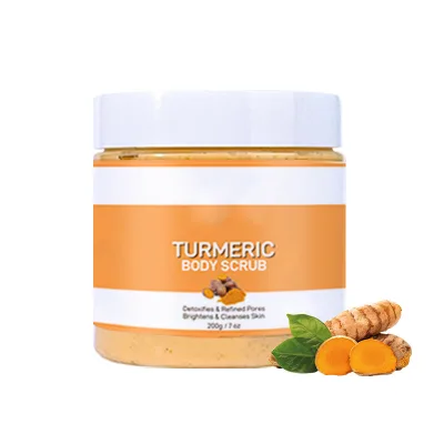 Turmeric scrub exfoliates acne rejuvenates and cleans the body Brightening Hydrating Private Label Skin Care