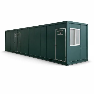 Modern Mobile Container Toilet Building Prefab Public Restroom with Accessible Disabled Unit for Camping & City Park