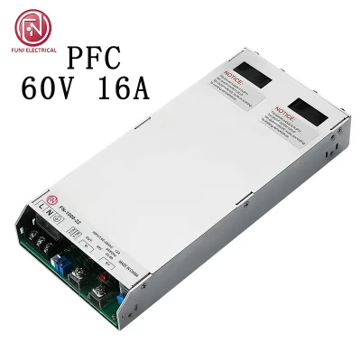 High Efficiency 1000W Built-in PFC AC-DC Switch Mode Power Supply 60V Parallel Support For Laser Automation LED Driver
