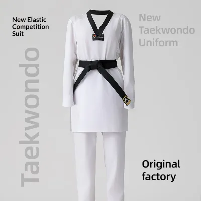 Tight Elastic Taekwondo Uniform New Rules National Team Same Style Suit Nylon Custom logo Pattern High Elastic Breathable