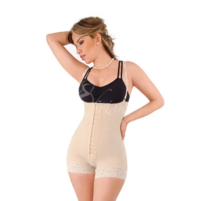 Fajas Cachetera Tirantes Wholesale Tummy Control Butt Lifter Shapers with Three Hooks Bottom Zipper Hight Waist Panties Lace-up