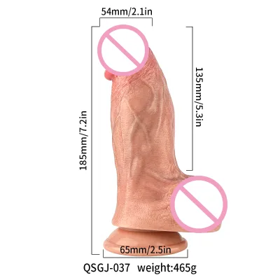 7.2inch Dia 2.1inch Eco-Friendly Super Soft Silicone Dildo-100% Waterproof & Flexible Body-Safe Adult Toy