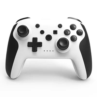 Wireless 2.4G BT Gaming Joysticks with Vibration Motor & Turbo Button-Ergonomic Design for PC/ Switch/