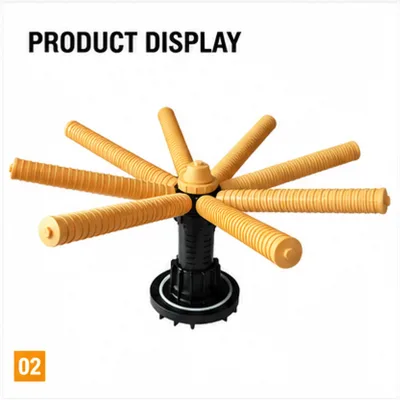 Octopus Type 8-Arm Radial Water Distributor Sprinkler Arm for FRP Pressure Vessel Motor Gear 1 Year Industrial Marine Use
