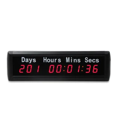 1 Inch Red 9 Digit Date Display Digital LED 999 Days Countdown Timer Wall Clock for New Year Christmas Thanksgiving Days Counter