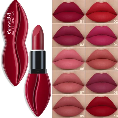 Velvet Waterproof Non-stick Cup Long Lasting Hydrating Creamy Matte Lipstick Set Custom Red Lipstick Private Label