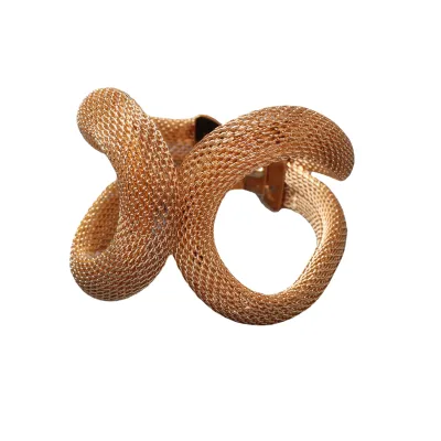 New Metal Honeycomb Spring Double C Napkin Ring Table Setting Napkin Holder Paper Towel Ring Napkin Circle